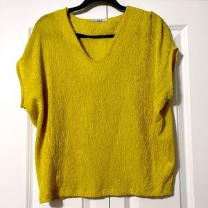 Textured Chartreuse Blouse